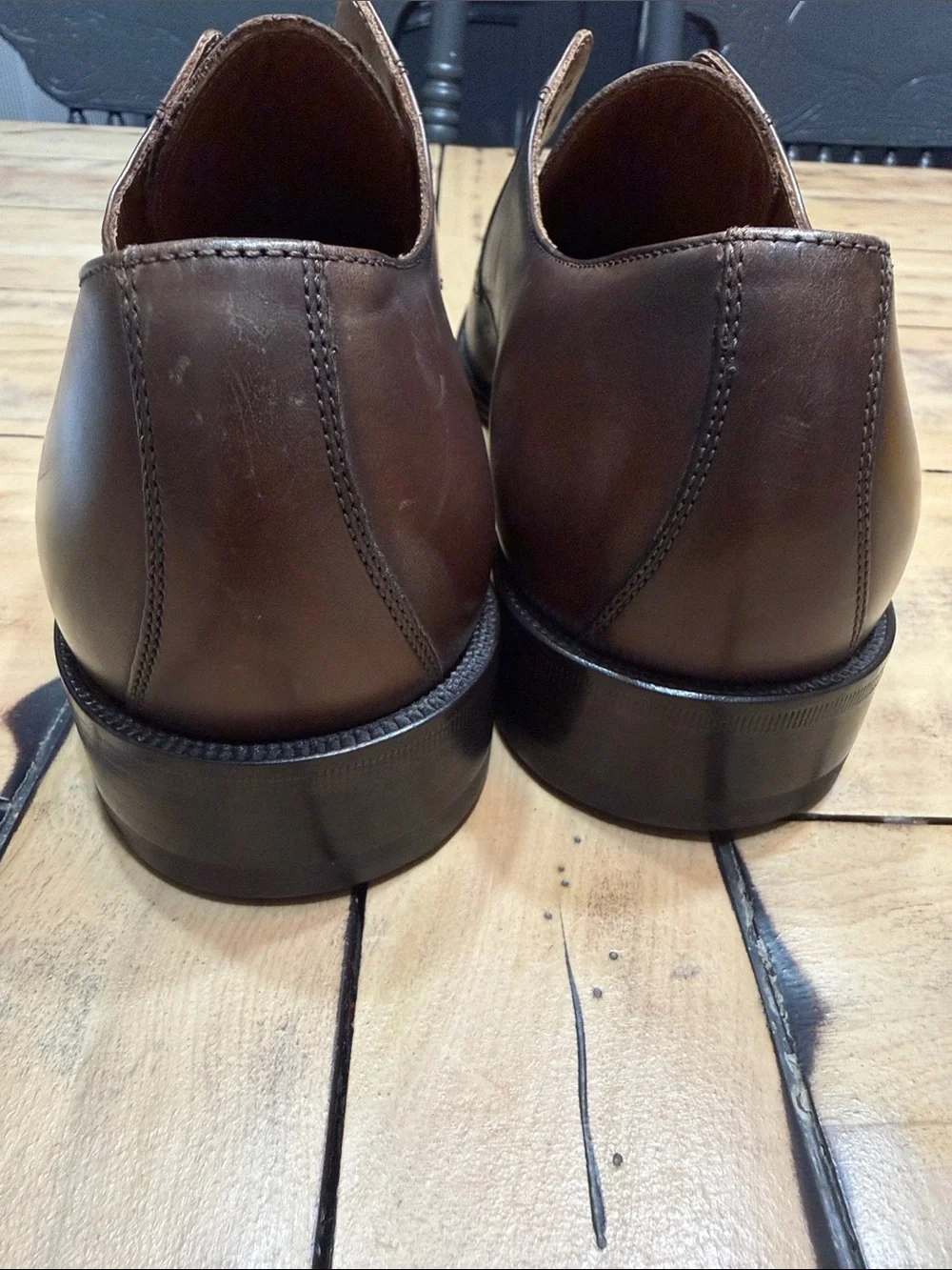 Bostonian Made in Italy Brown Leather Plain Toe Shoes